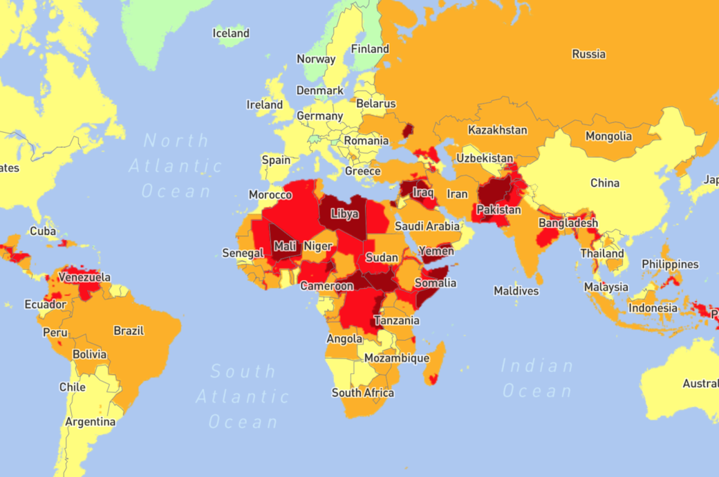 Weltkarte Riskoländer